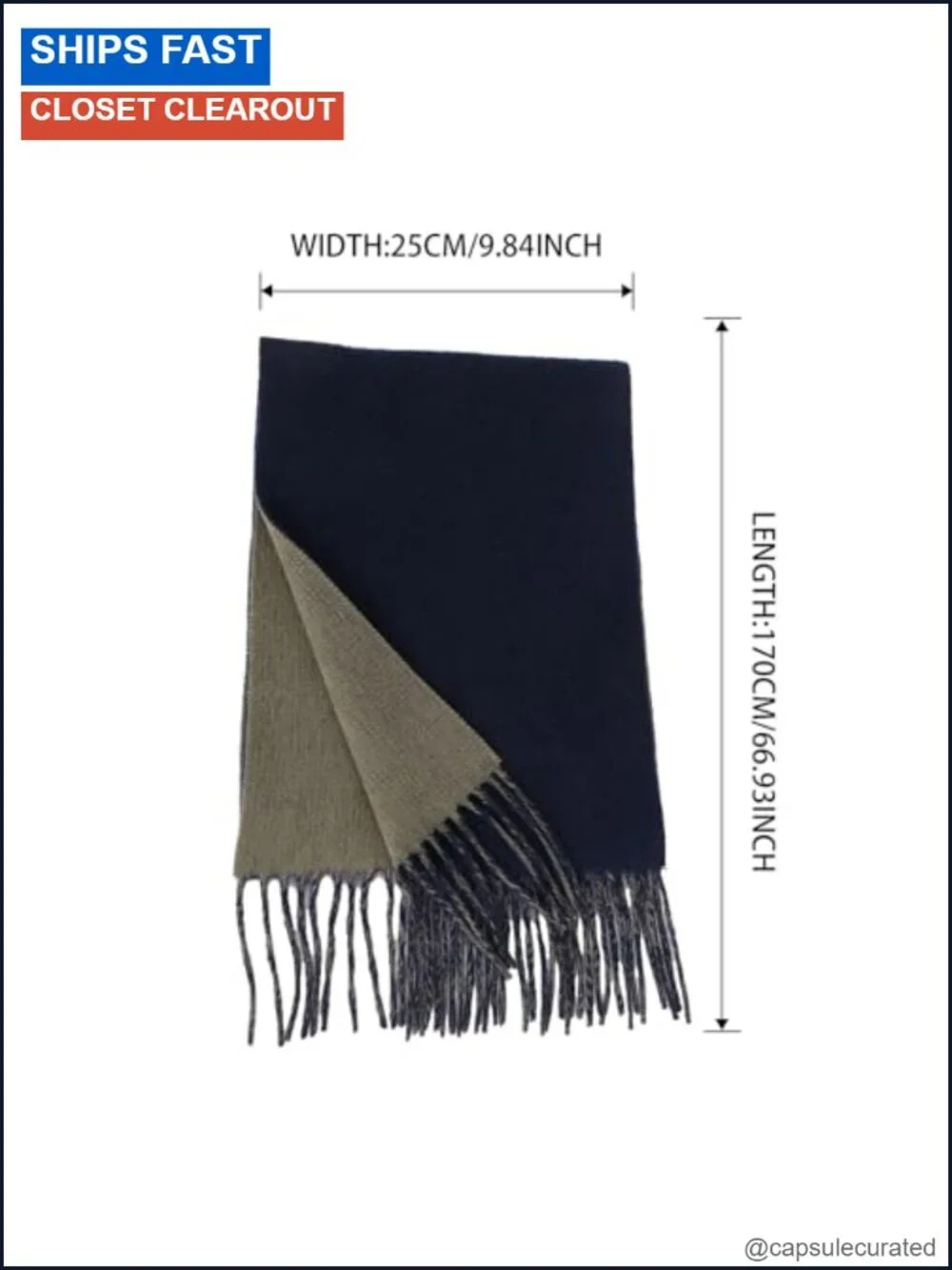 Lambs Wool Winter Scarf for Men Women Reversible Double-sided Warm Wrap